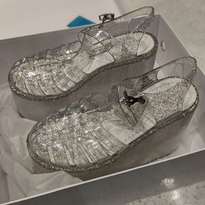 UNIF Hella Jelly Platforms - Clear/Silver